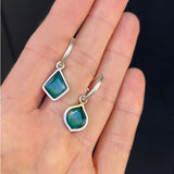 Mismatched Green Droplet Earrings - READY TO SHIP
