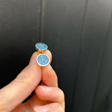 Spot Glitter Earrings - Light Blue Small   - READY TO SHIP