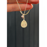 Speckled Teardrop Ruby Pendant