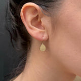 Gold Sprinkle Droplet Earrings