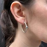 Atlas Light Blue Hoop Earrings - READY TO SHIP