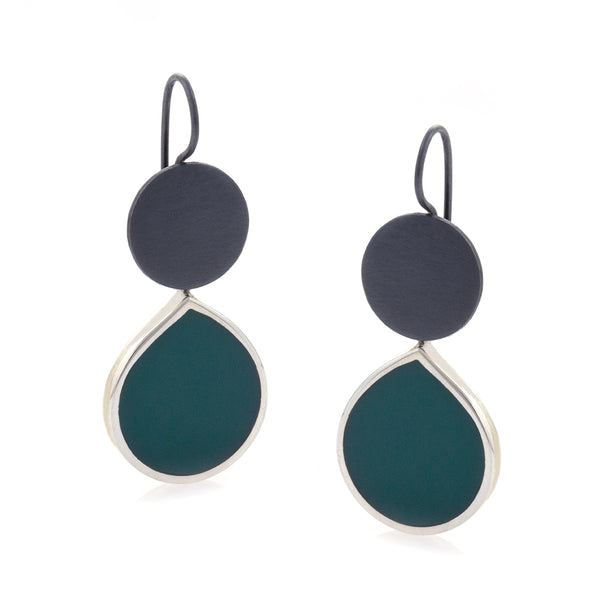 Teal Teardrop Earrings - READY TO SHIP