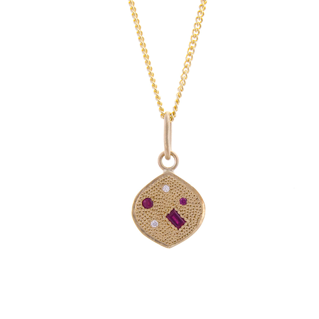 Rosette Ruby Pendant