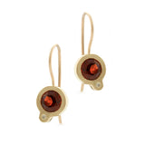 My Friend and I Earrings - Gold and Garnets