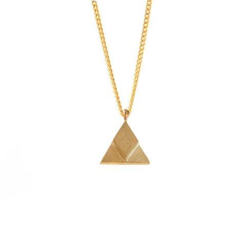 Geometric Mini Triangle Pendant  - READY TO SHIP