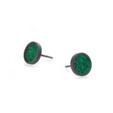 Spot Glitter Earrings - Evergreen Small - READY TO SHIP