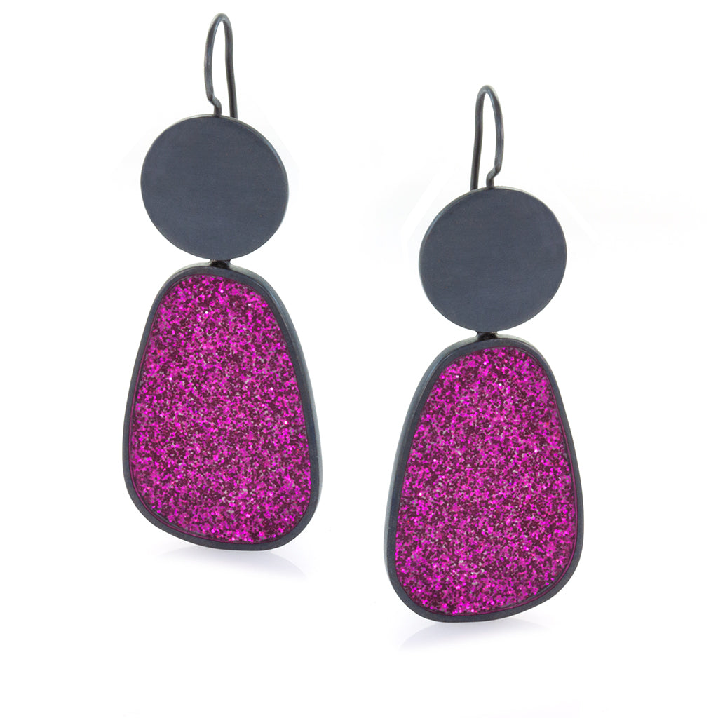 Pink Pebble Earrings