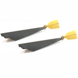 Aracari Earrings - Black/ Gold