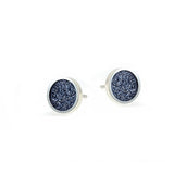 Spot Glitter Earrings - Charcoal Small  - READY TO SHIP