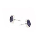 Spot Glitter Earrings - Charcoal Small  - READY TO SHIP