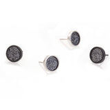 Spot Glitter Earrings - Charcoal Small  - READY TO SHIP